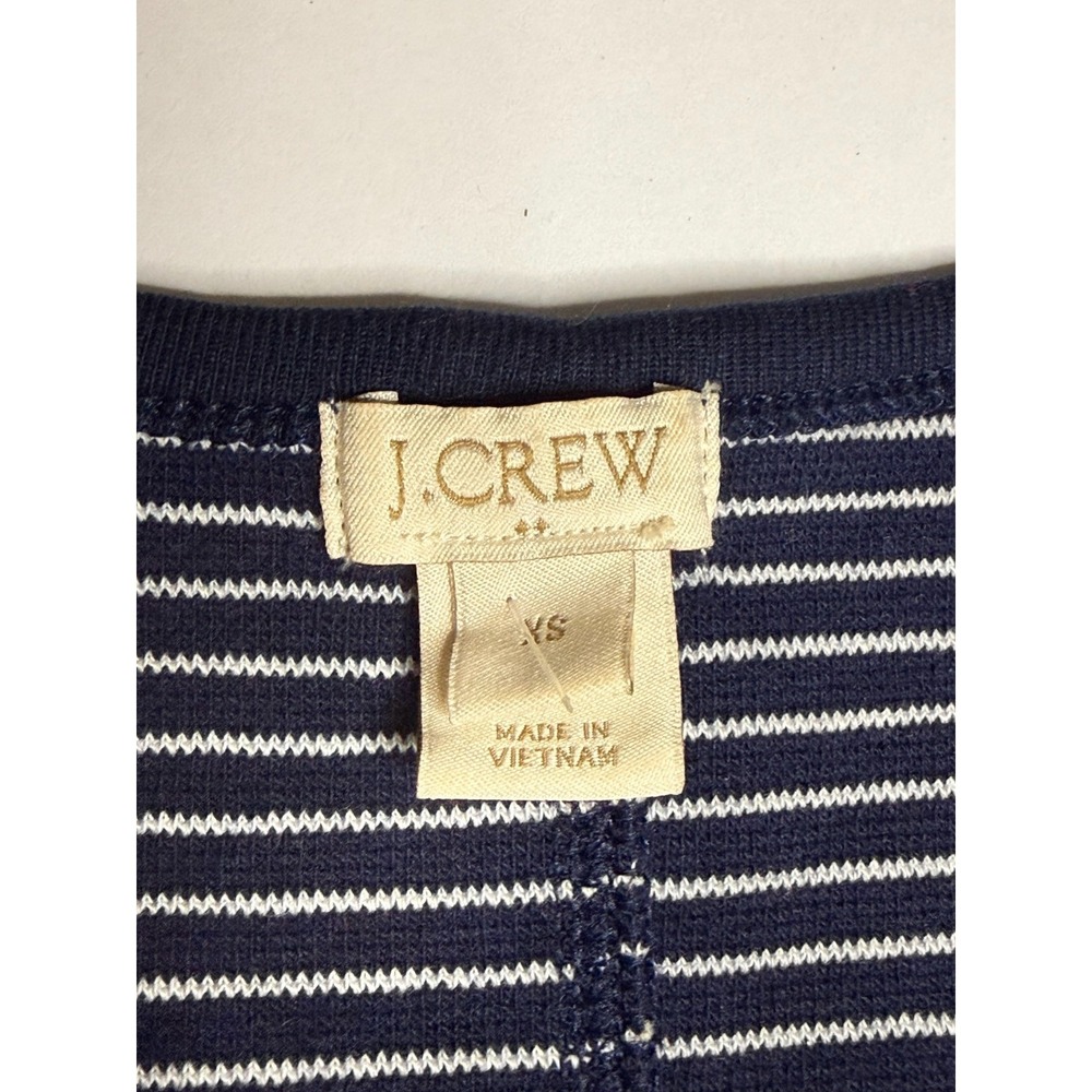 J Crew Dress Womens Extra Small Navy Blue White Striped Sleeveless Tank Casual - Picture 10 of 10